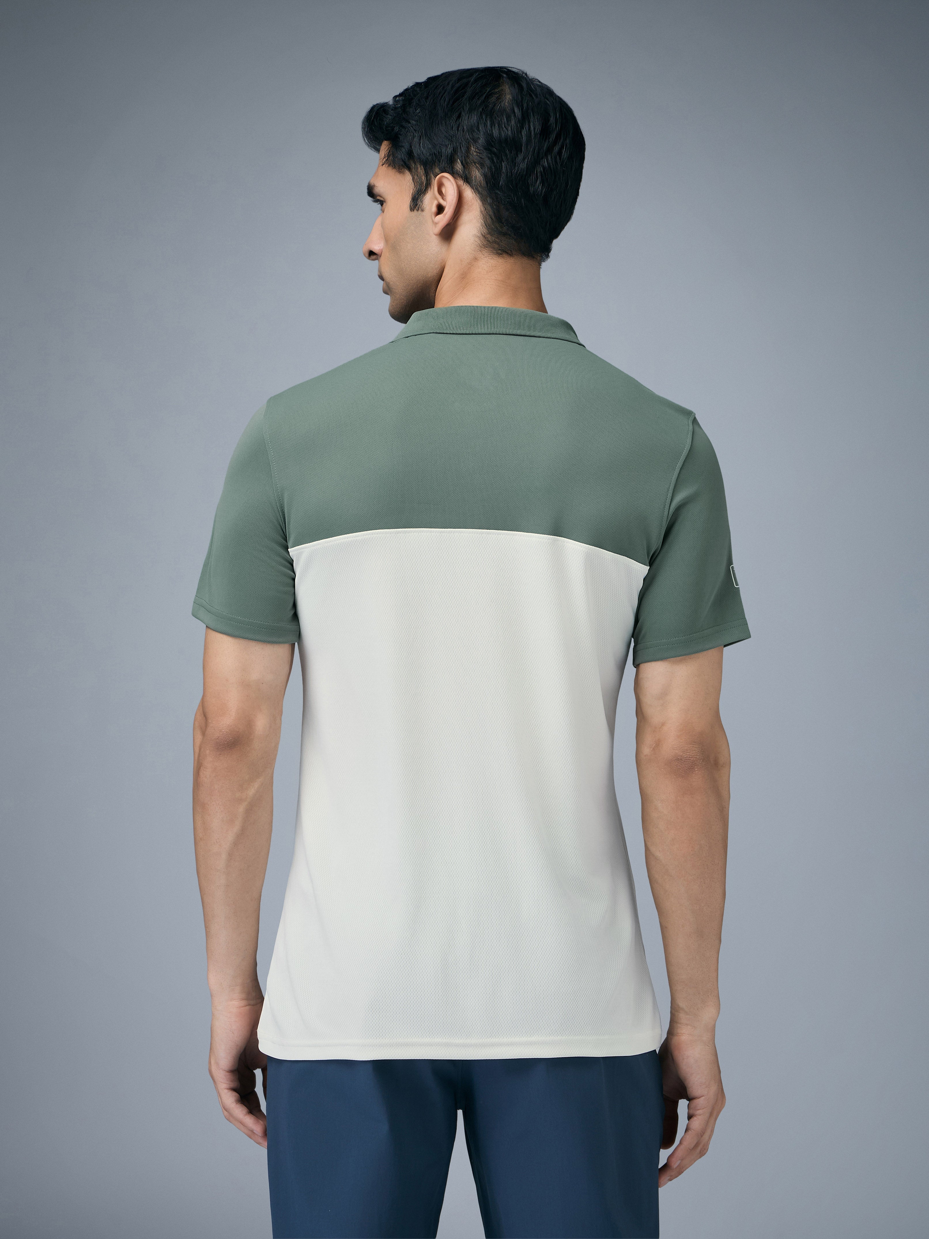 Technosport Collar Neck Tshirt (Techno Cool) - OR13 - OFF WHITE