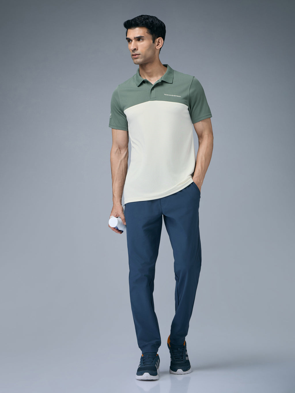 Technosport Collar Neck Tshirt (Techno Cool) - OR13 - OFF WHITE
