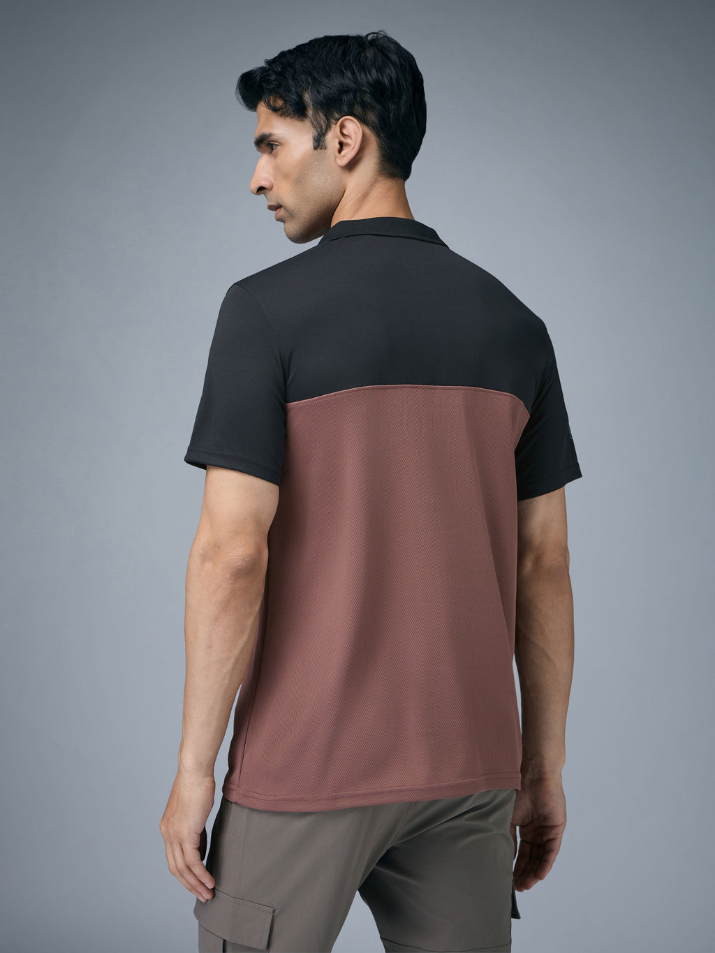 Technosport Collar Neck Tshirt (Techno Cool) - OR13 - OX BLOOD RED