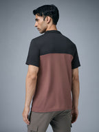 Technosport Collar Neck Tshirt (Techno Cool) - OR13 - OX BLOOD RED