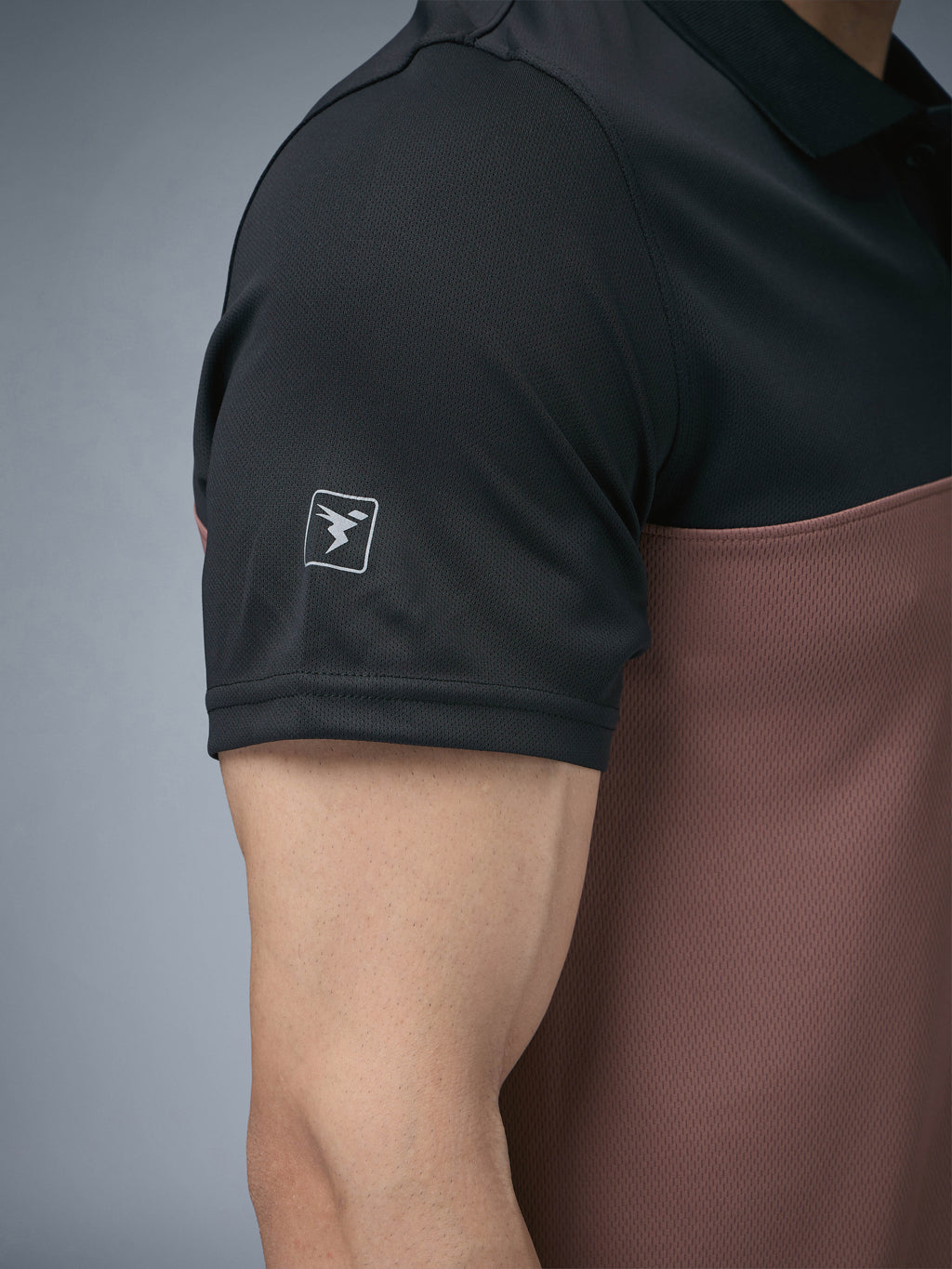 Technosport Collar Neck Tshirt (Techno Cool) - OR13 - OX BLOOD RED