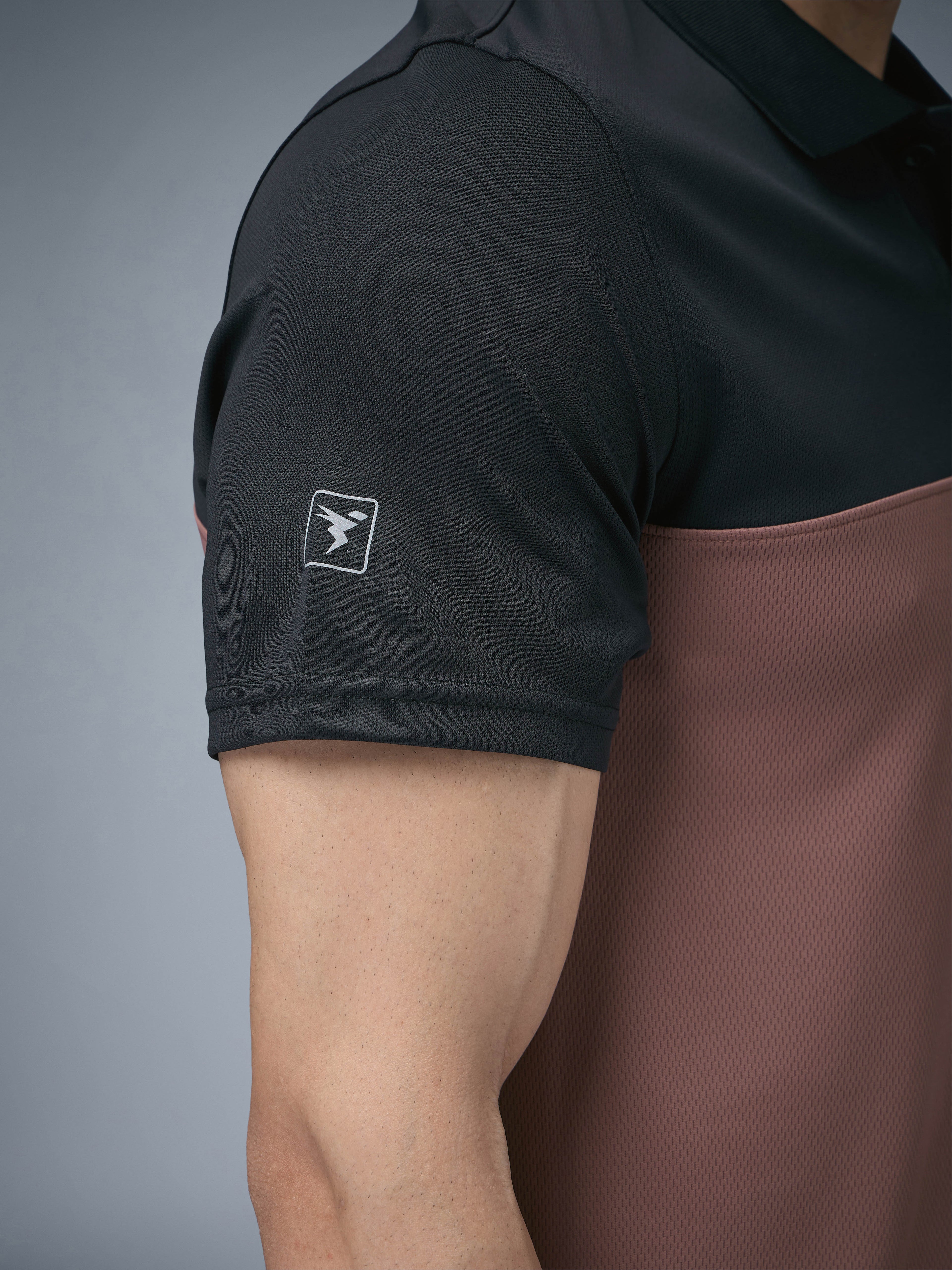 Technosport Collar Neck Tshirt (Techno Cool) - OR13 - OX BLOOD RED
