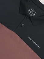 Technosport Collar Neck Tshirt (Techno Cool) - OR13 - OX BLOOD RED