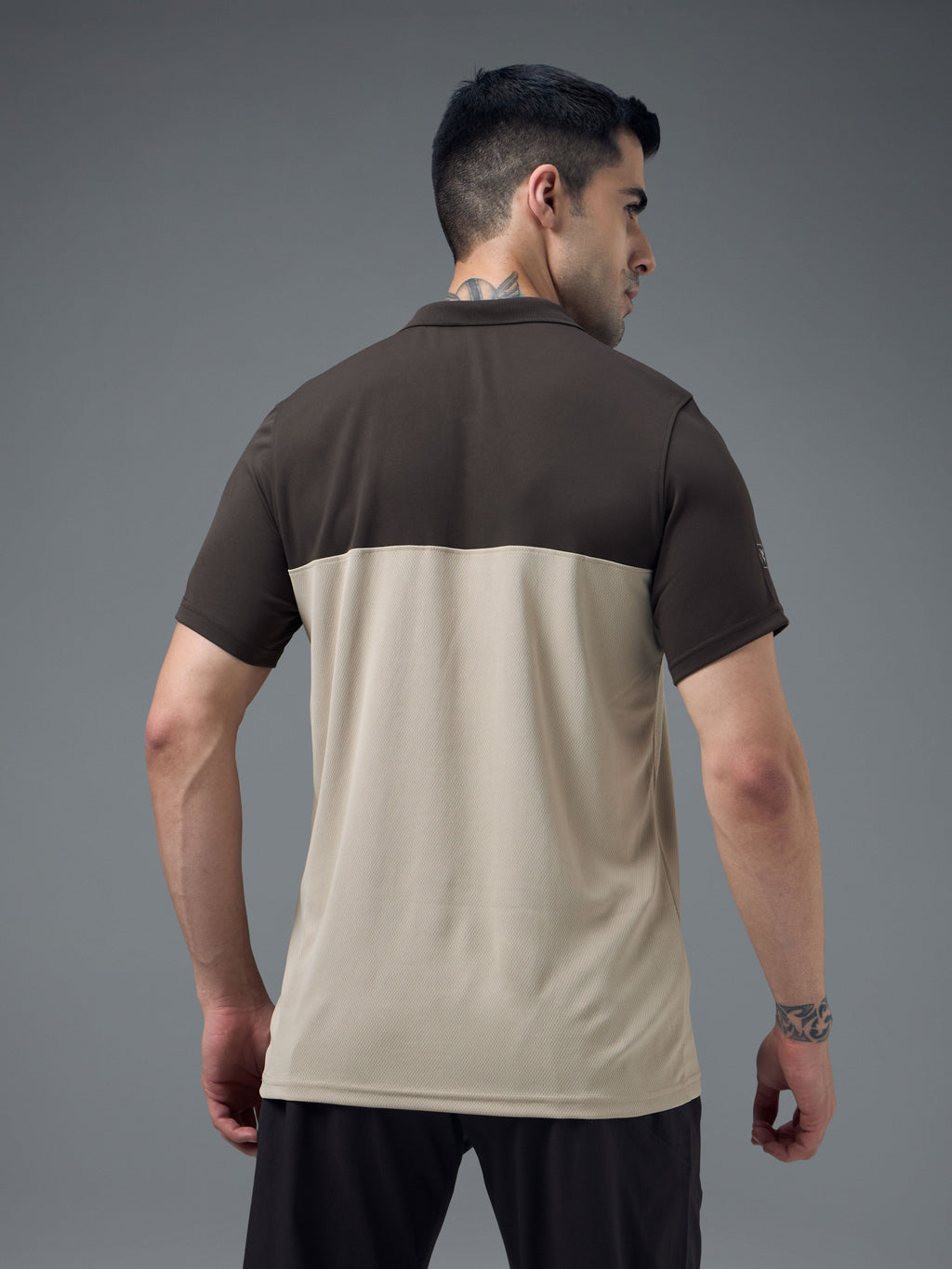 Technosport Collar Neck Tshirt (Techno Cool) - OR13 - OYSTER GRAY