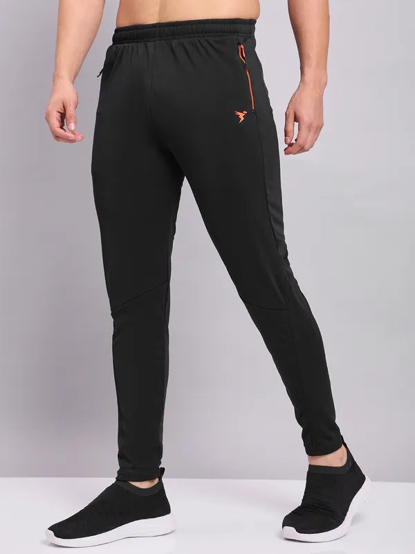 Technosport Men Slim Fit Trackpant - OR25 - BLACK