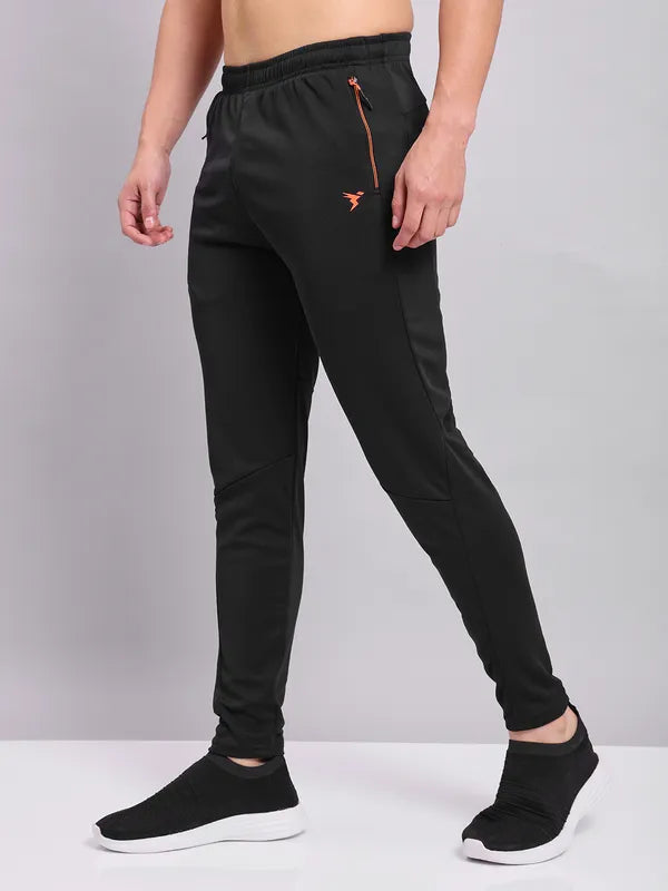 Technosport Men Slim Fit Trackpant - OR25 - BLACK