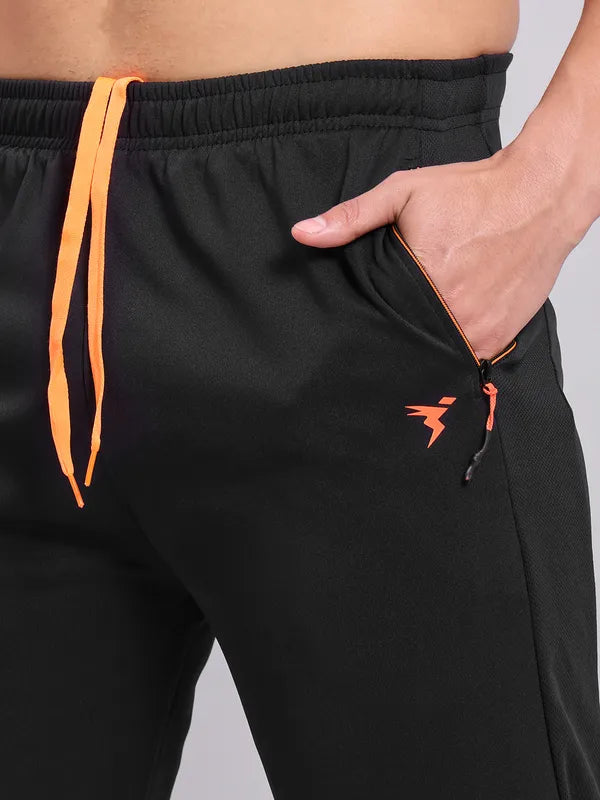 Technosport Men Slim Fit Trackpant - OR25 - BLACK