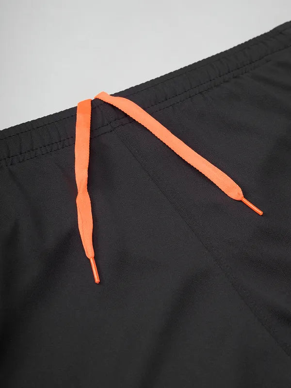 Technosport Men Slim Fit Trackpant - OR25 - BLACK
