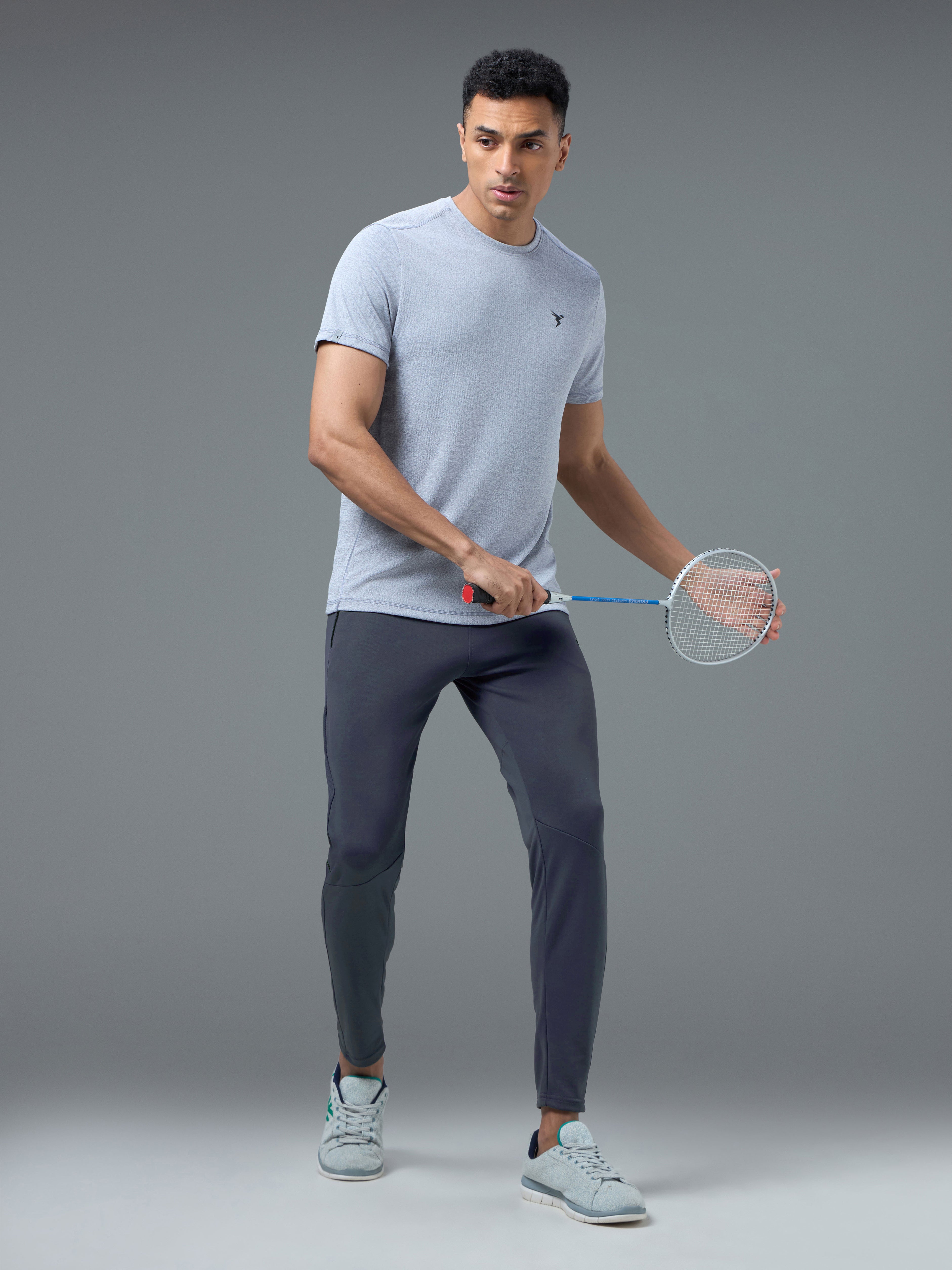 Technosport Men Slim Fit Trackpant - OR25 - WOODLAND GRAY