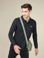 Technosport Full Sleeve Collar TShirt (Matpiq) - OR37 - BLACK