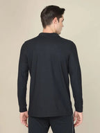 Technosport Full Sleeve Collar TShirt (Matpiq) - OR37 - BLACK