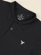Technosport Full Sleeve Collar TShirt (Matpiq) - OR37 - BLACK