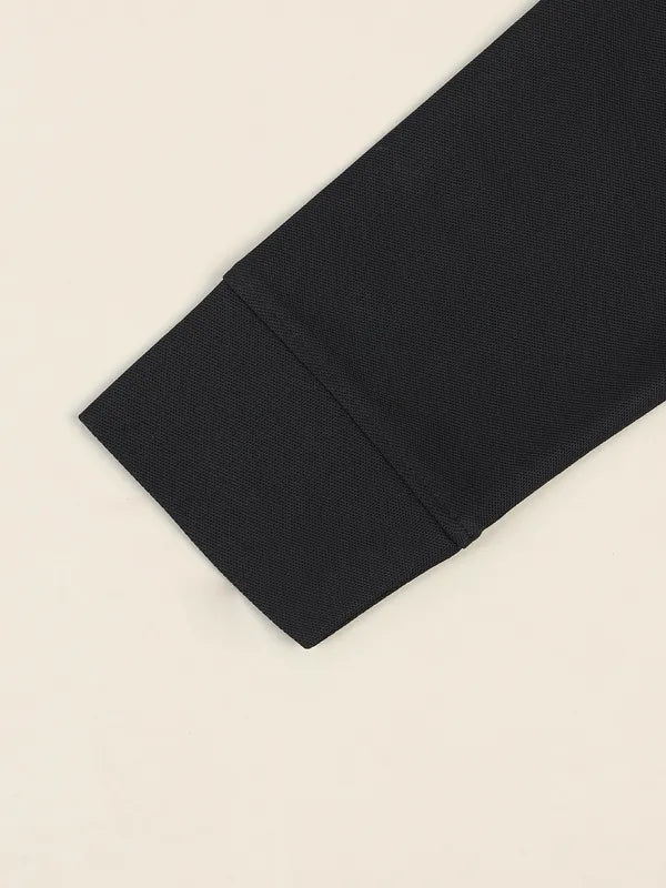 Technosport Full Sleeve Collar TShirt (Matpiq) - OR37 - BLACK