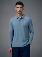 Technosport Full Sleeve Collar TShirt (Matpiq) - OR37 - BLUE STONE