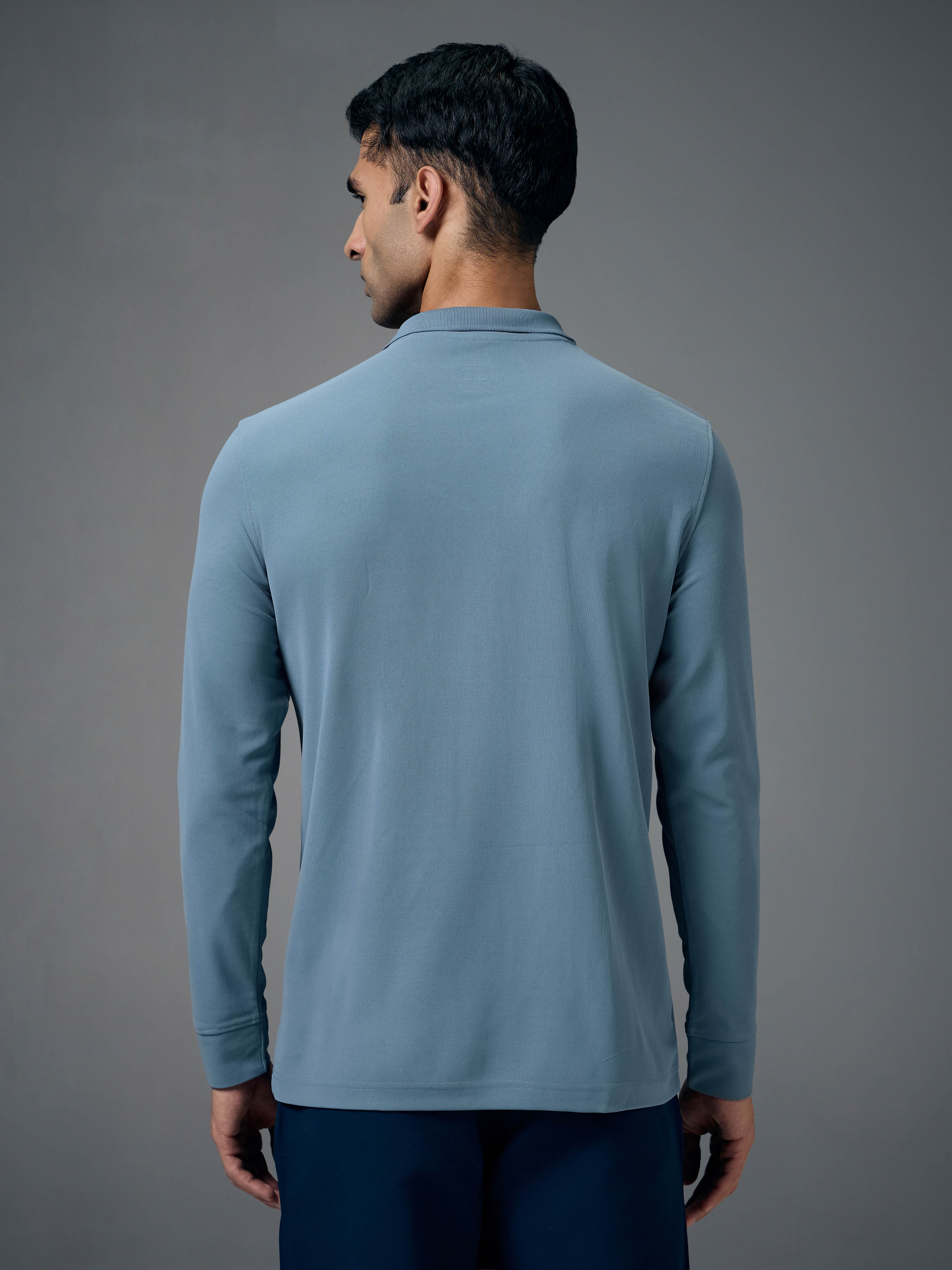 Technosport Full Sleeve Collar TShirt (Matpiq) - OR37 - BLUE STONE