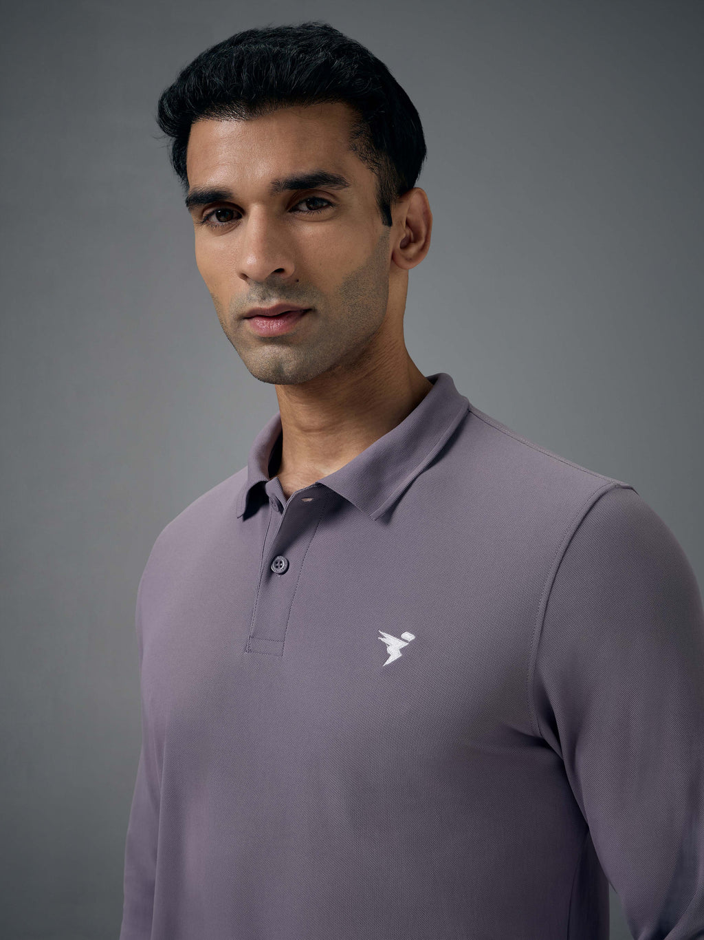 Technosport Full Sleeve Collar TShirt (Matpiq) - OR37 - GRAY RIDGE