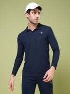 Technosport Full Sleeve Collar TShirt (Matpiq) - OR37 - NAVY B