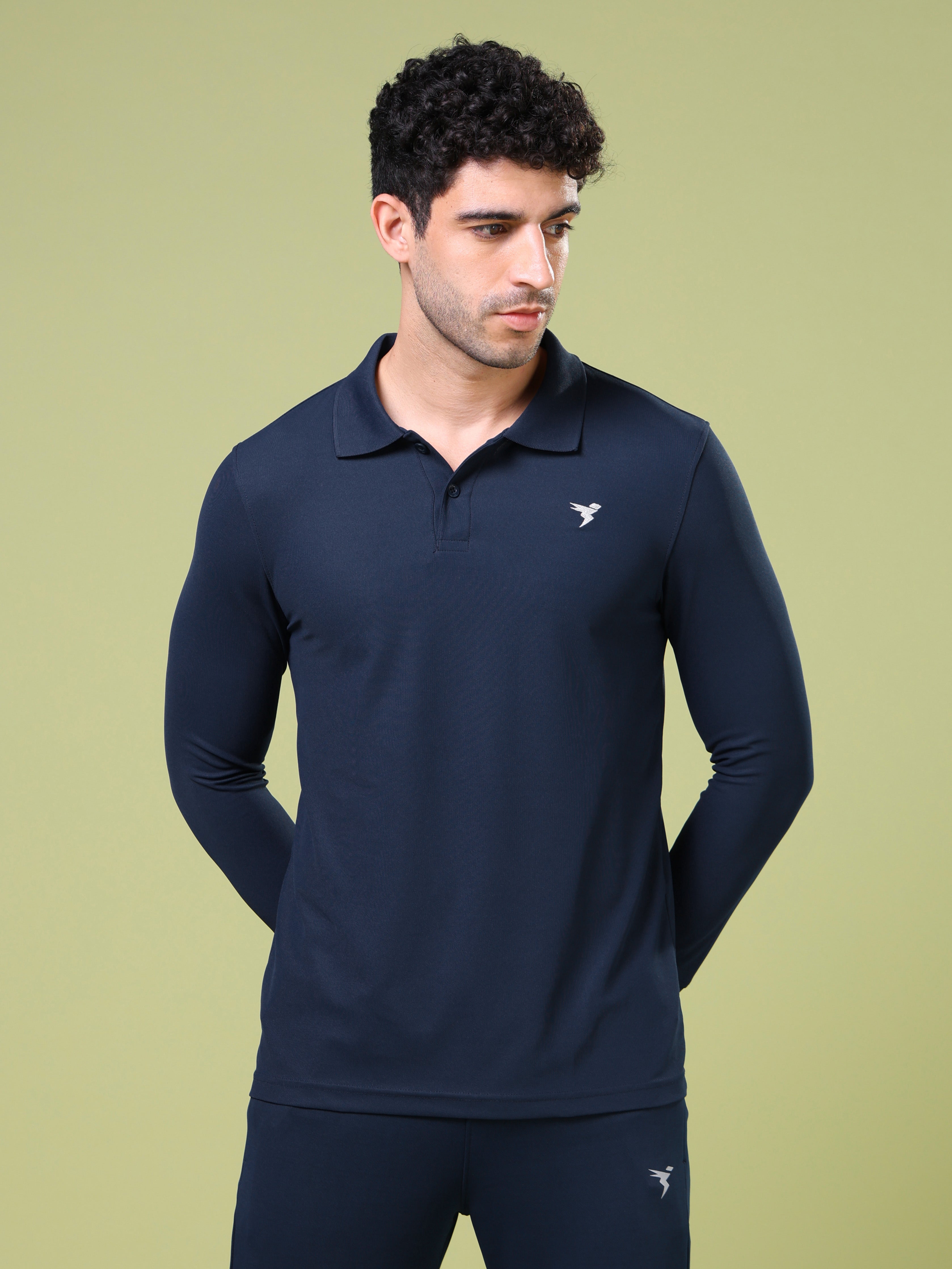 Technosport Full Sleeve Collar TShirt (Matpiq) - OR37 - NAVY B