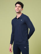 Technosport Full Sleeve Collar TShirt (Matpiq) - OR37 - NAVY B