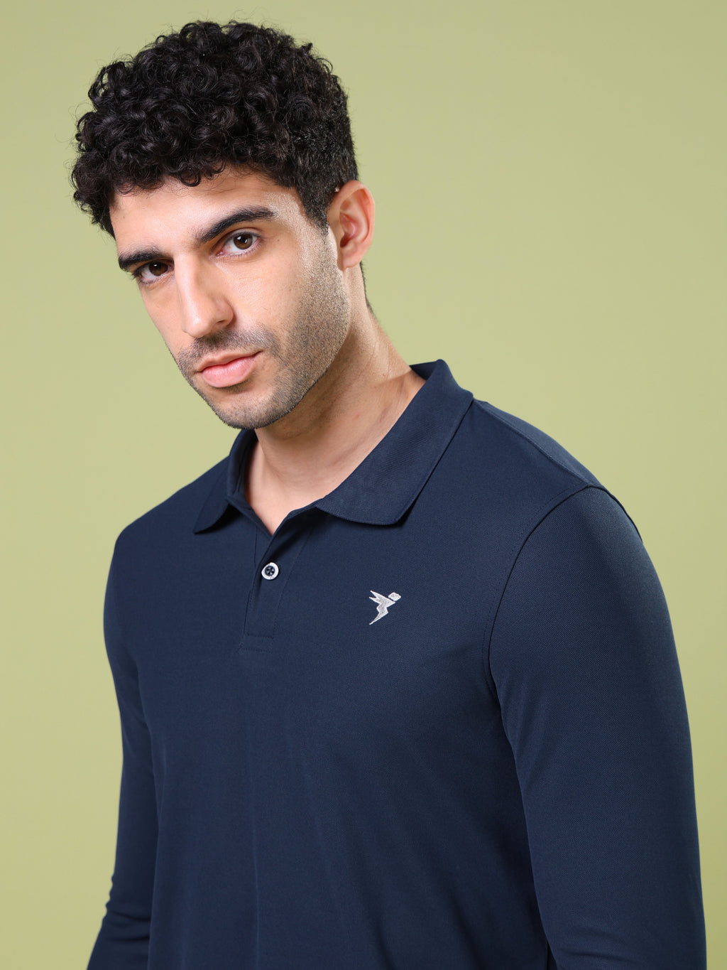 Technosport Full Sleeve Collar TShirt (Matpiq) - OR37 - NAVY B