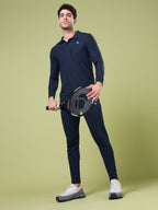 Technosport Full Sleeve Collar TShirt (Matpiq) - OR37 - NAVY B