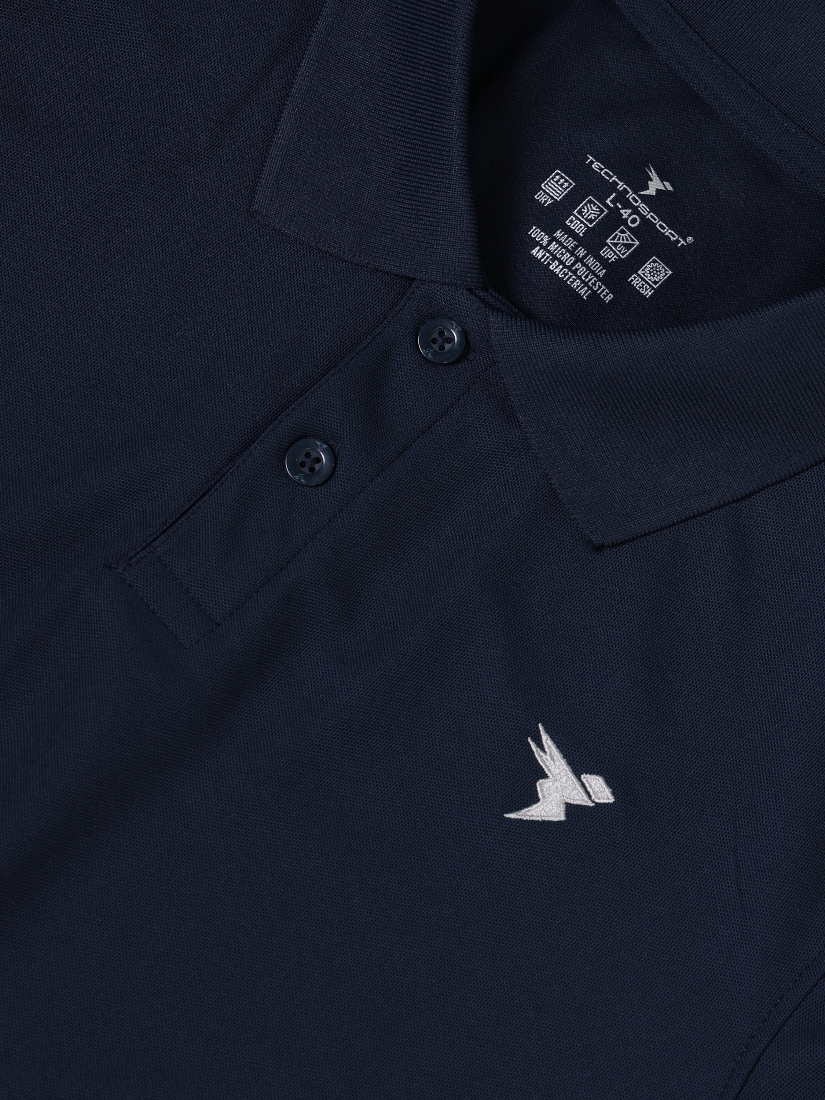 Technosport Full Sleeve Collar TShirt (Matpiq) - OR37 - NAVY B