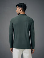 Technosport Full Sleeve Collar TShirt (Matpiq) - OR37 - TREKKING GREEN