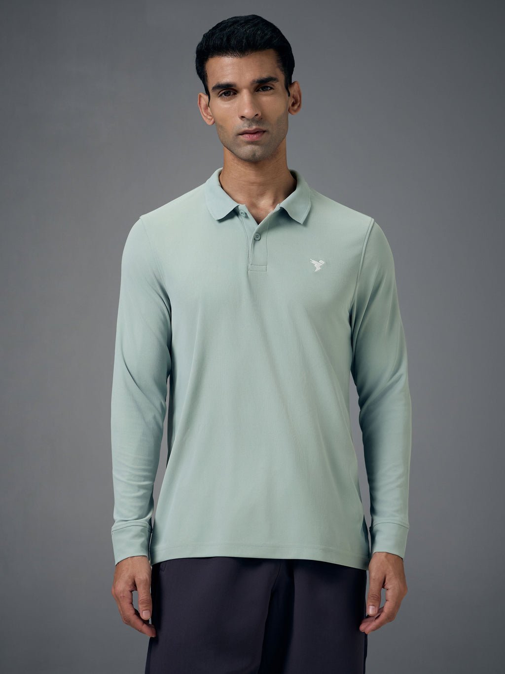 Technosport Full Sleeve Collar TShirt (Matpiq) - OR37 - ULTIMATE GRAY