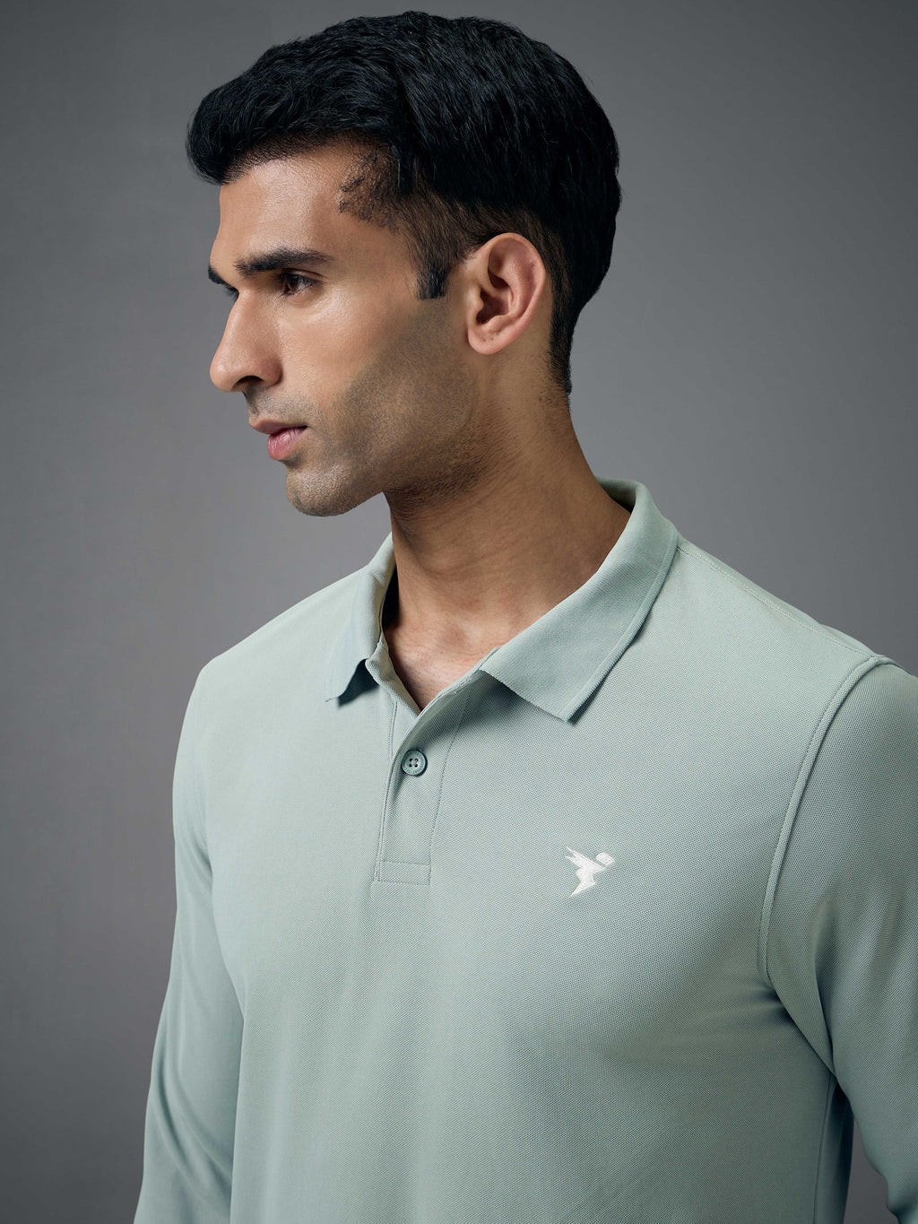 Technosport Full Sleeve Collar TShirt (Matpiq) - OR37 - ULTIMATE GRAY