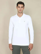 Technosport Full Sleeve Collar TShirt (Matpiq) - OR37 - WHITE