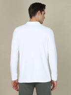 Technosport Full Sleeve Collar TShirt (Matpiq) - OR37 - WHITE