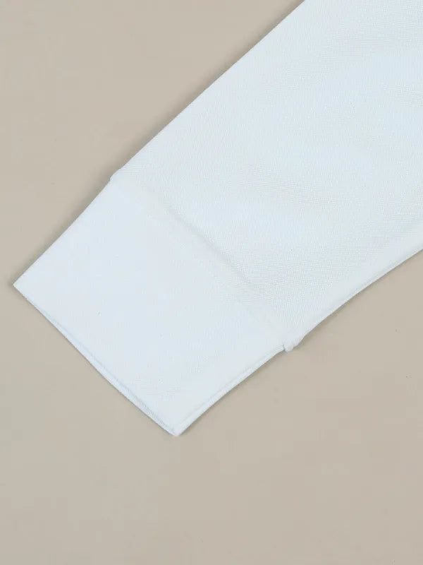 Technosport Full Sleeve Collar TShirt (Matpiq) - OR37 - WHITE