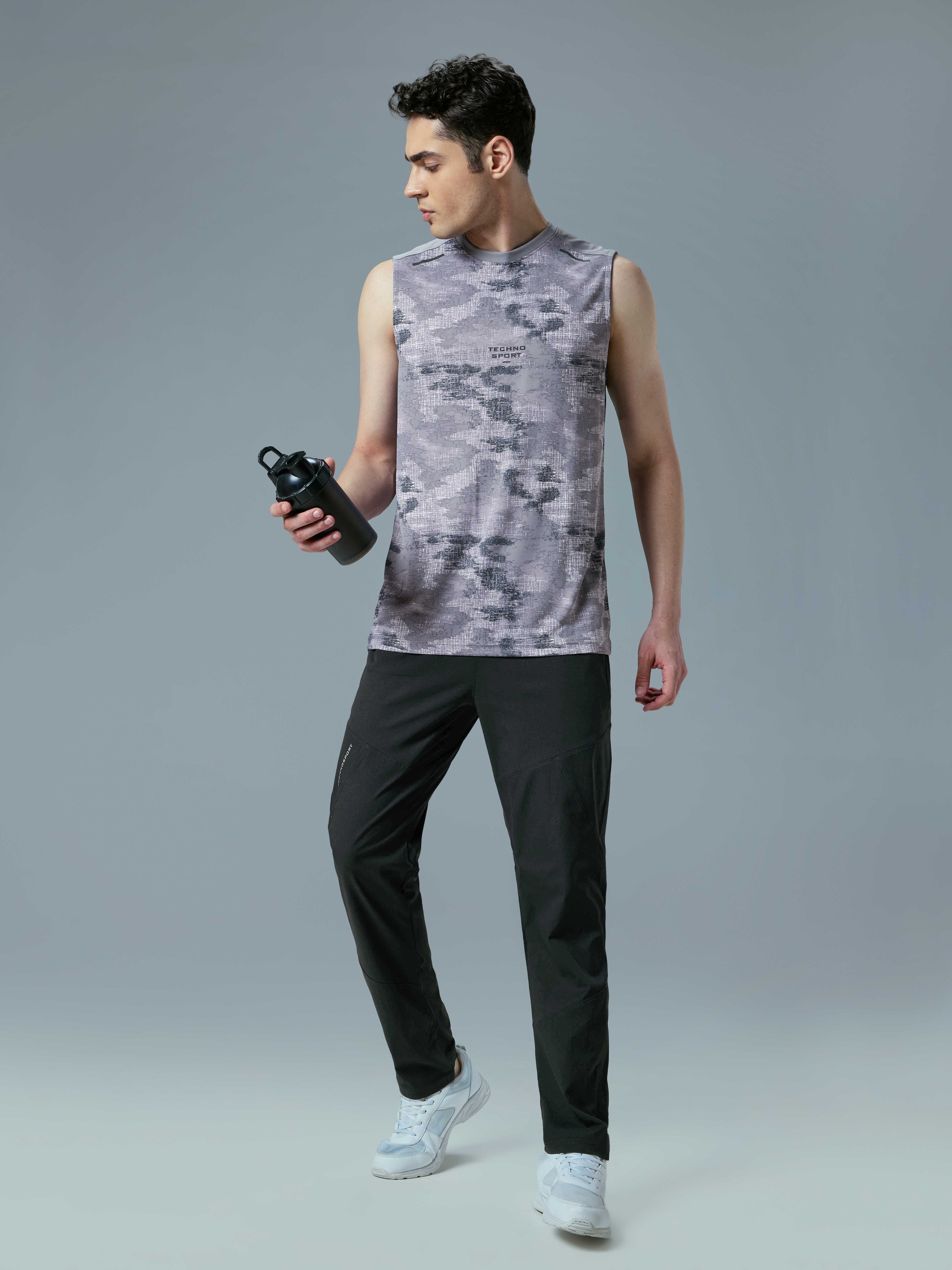 Technosport  Regular Fit Trackpant (TS Flexi) - OR39 - BLACK