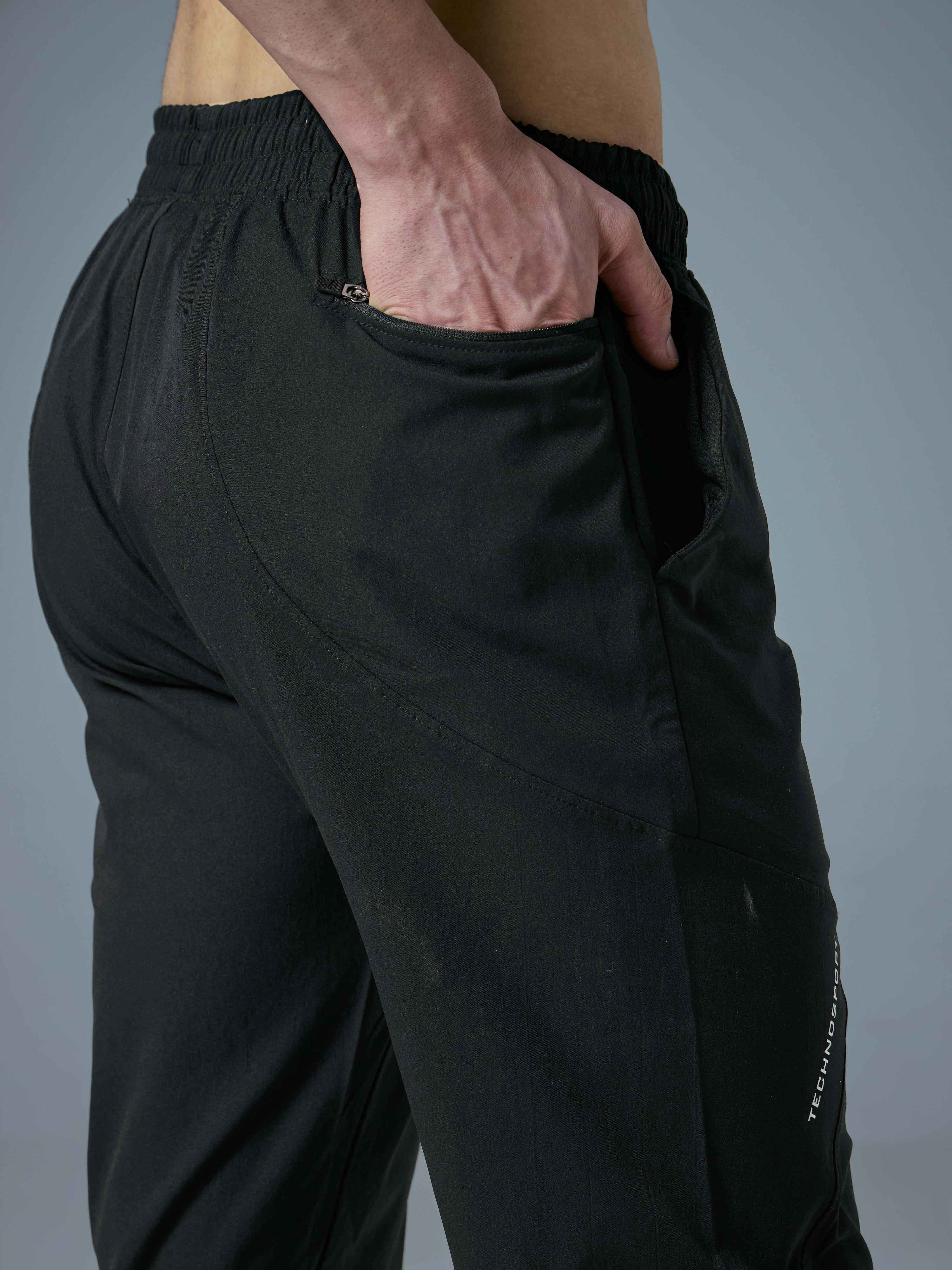 Technosport  Regular Fit Trackpant (TS Flexi) - OR39 - BLACK