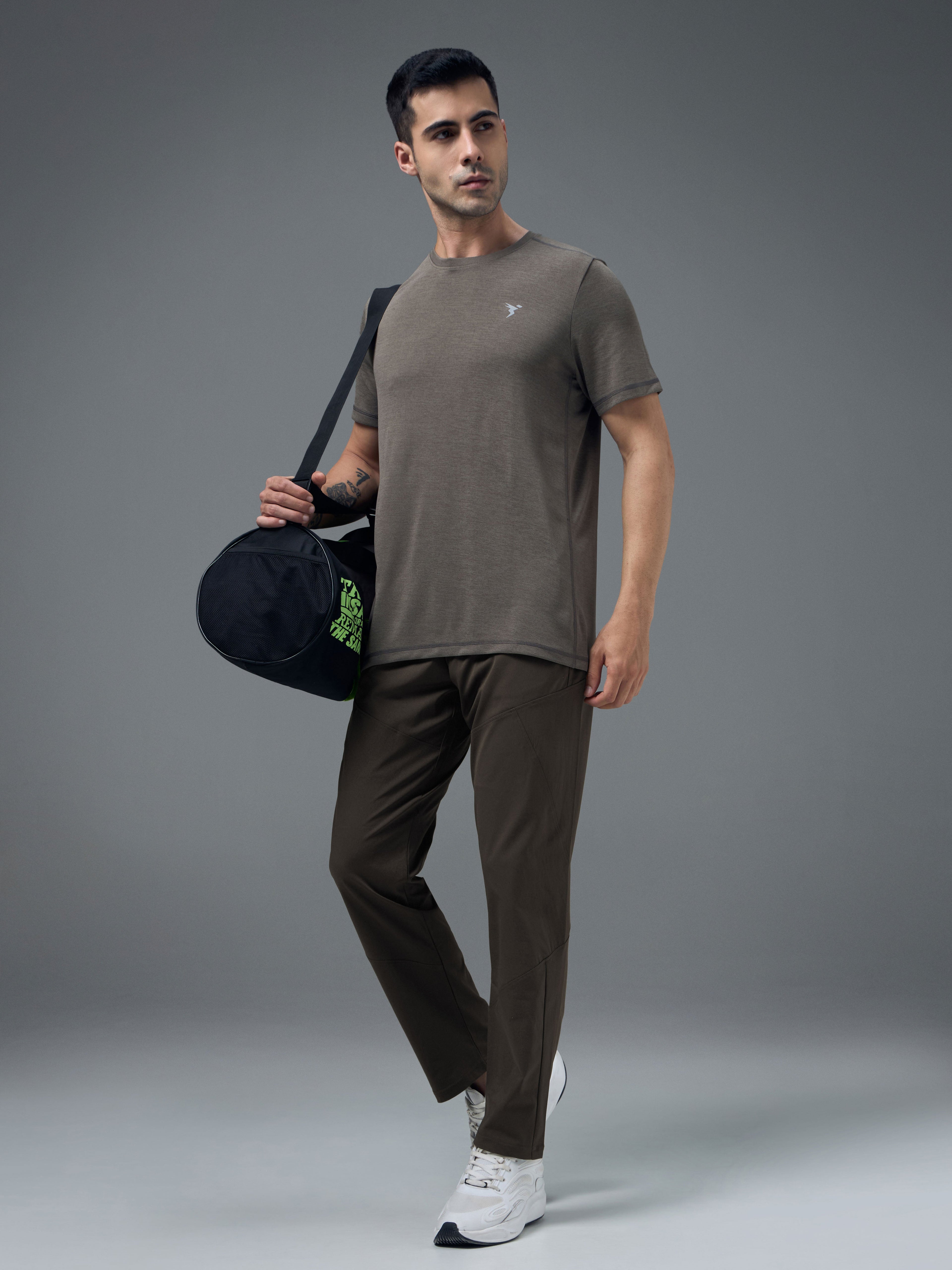 Technosport  Regular Fit Trackpant (TS Flexi) - OR39 - BLACK OLIVE
