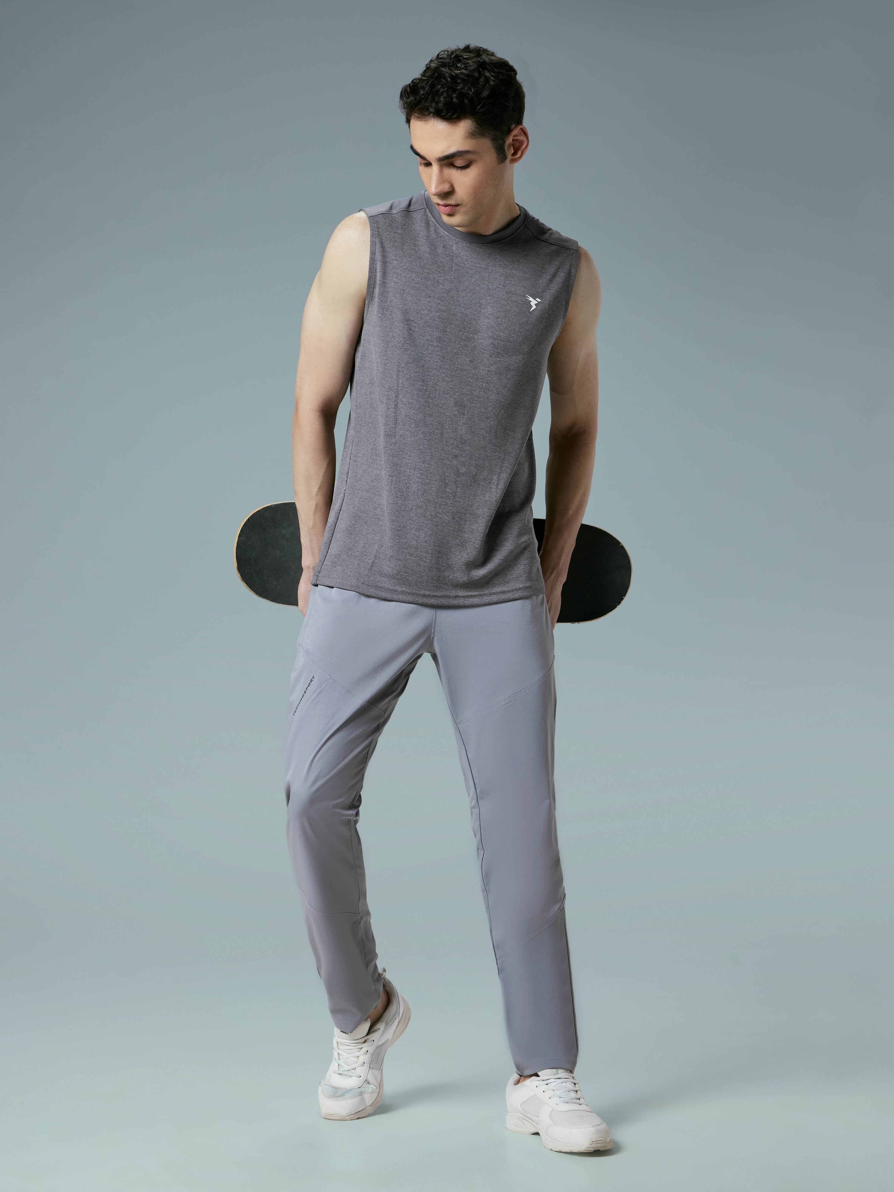 Technosport  Regular Fit Trackpant (TS Flexi) - OR39 - LT GREY B
