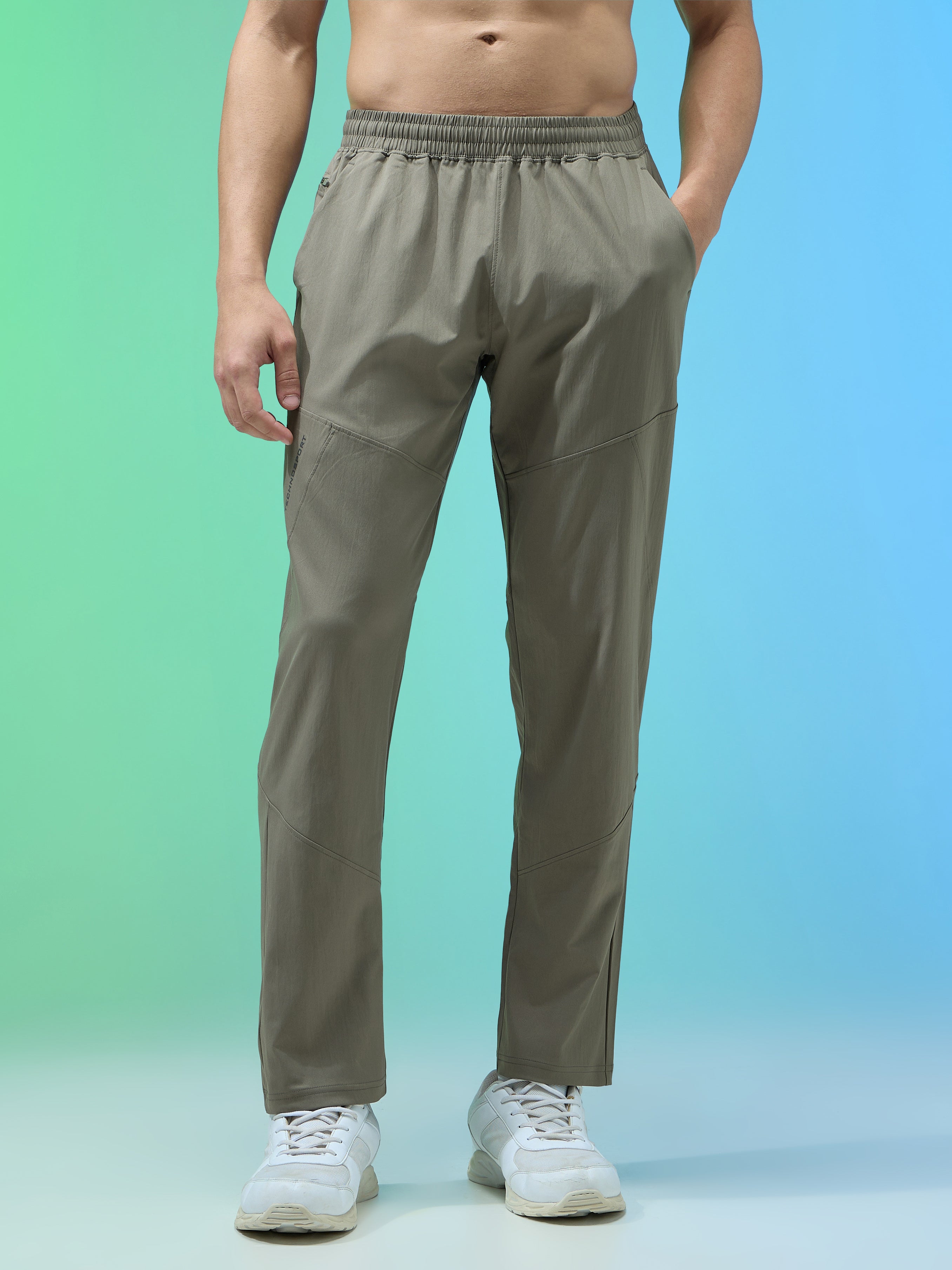 Technosport  Regular Fit Trackpant (TS Flexi) - OR39 - SMOKEY OLIVE