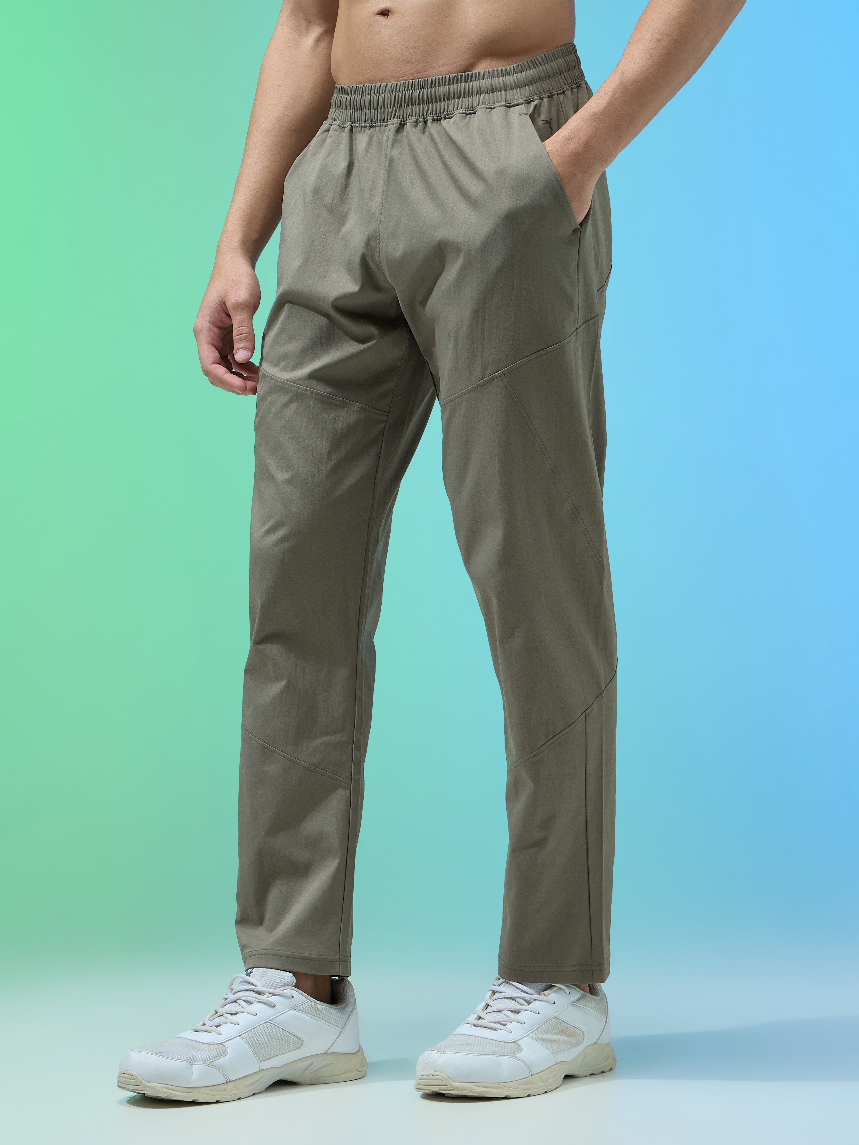 Technosport  Regular Fit Trackpant (TS Flexi) - OR39 - SMOKEY OLIVE
