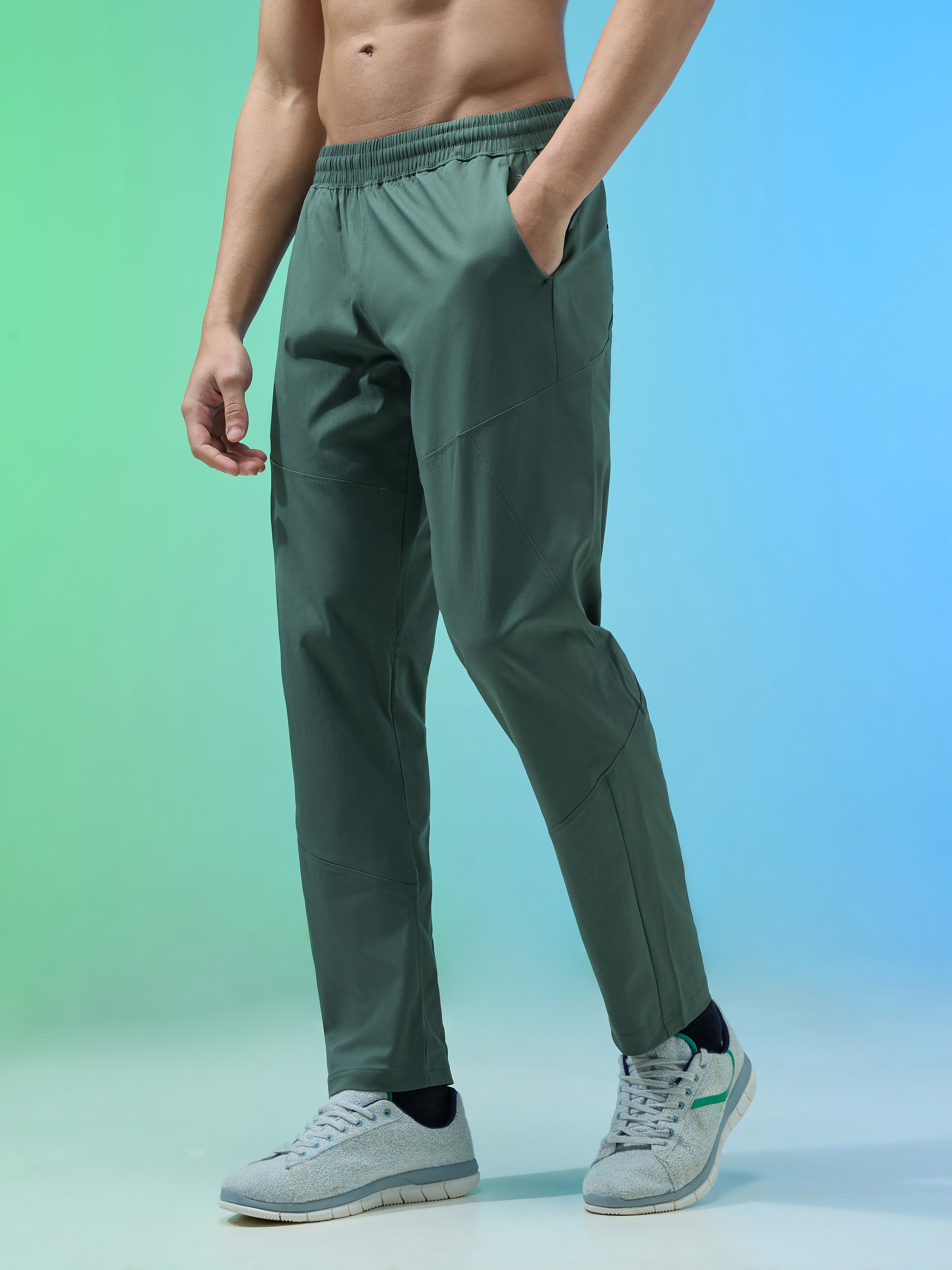Technosport  Regular Fit Trackpant (TS Flexi) - OR39 - TREKKING GREEN