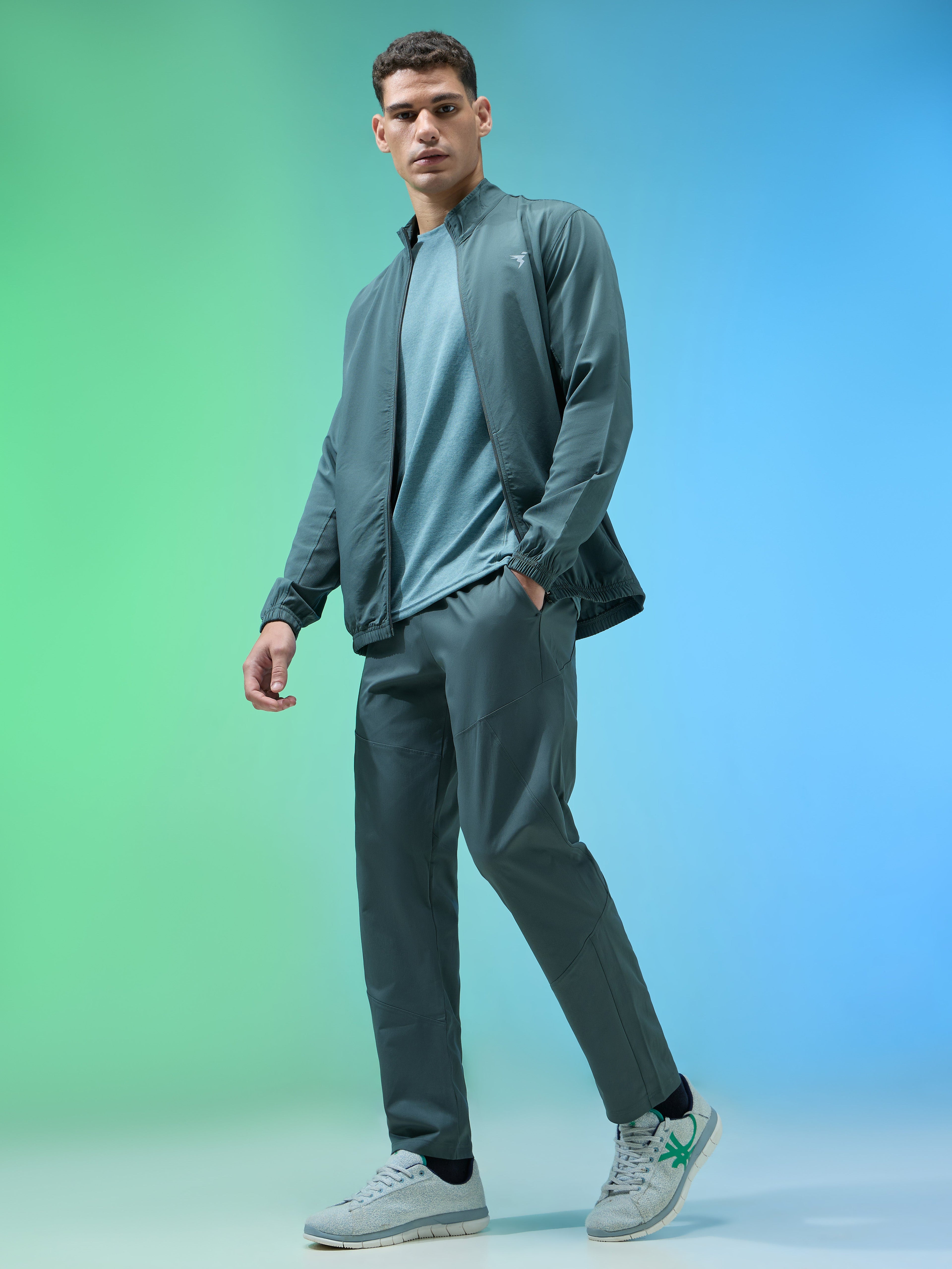Technosport  Regular Fit Trackpant (TS Flexi) - OR39 - TREKKING GREEN