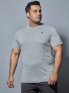 Technosport Plus Size Crew Neck TShirt (Double Cool) - OR40B - LT GREY
