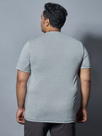 Technosport Plus Size Crew Neck TShirt (Double Cool) - OR40B - LT GREY