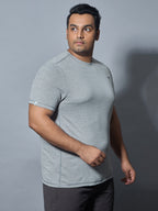 Technosport Plus Size Crew Neck TShirt (Double Cool) - OR40B - LT GREY