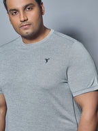 Technosport Plus Size Crew Neck TShirt (Double Cool) - OR40B - LT GREY
