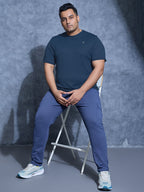Technosport Plus Size Crew Neck TShirt (Double Cool) - OR40B - NAVY
