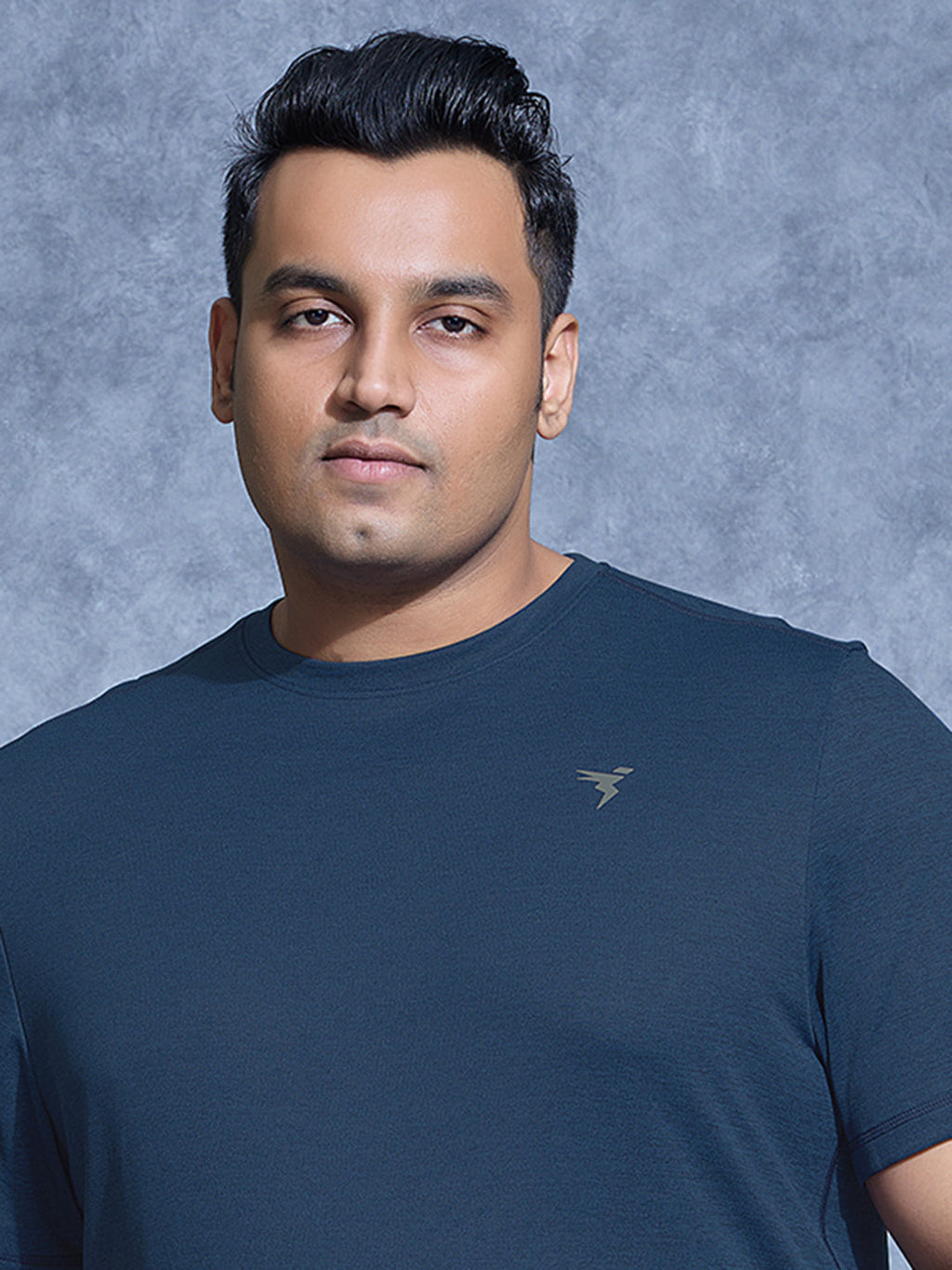 Technosport Plus Size Crew Neck TShirt (Double Cool) - OR40B - NAVY