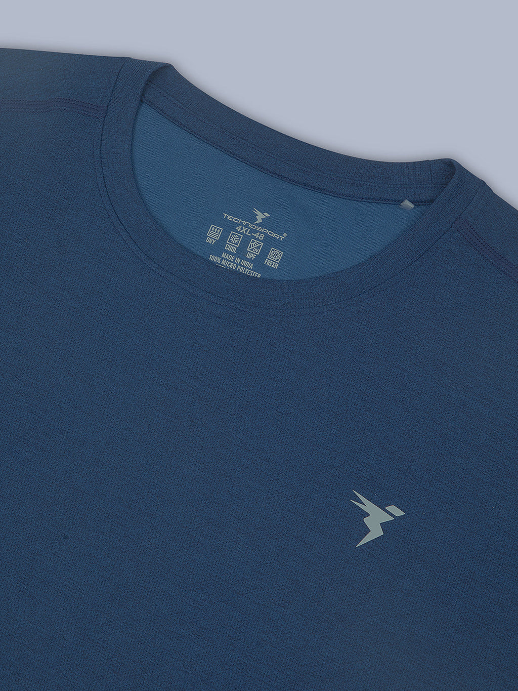 Technosport Plus Size Crew Neck TShirt (Double Cool) - OR40B - NAVY