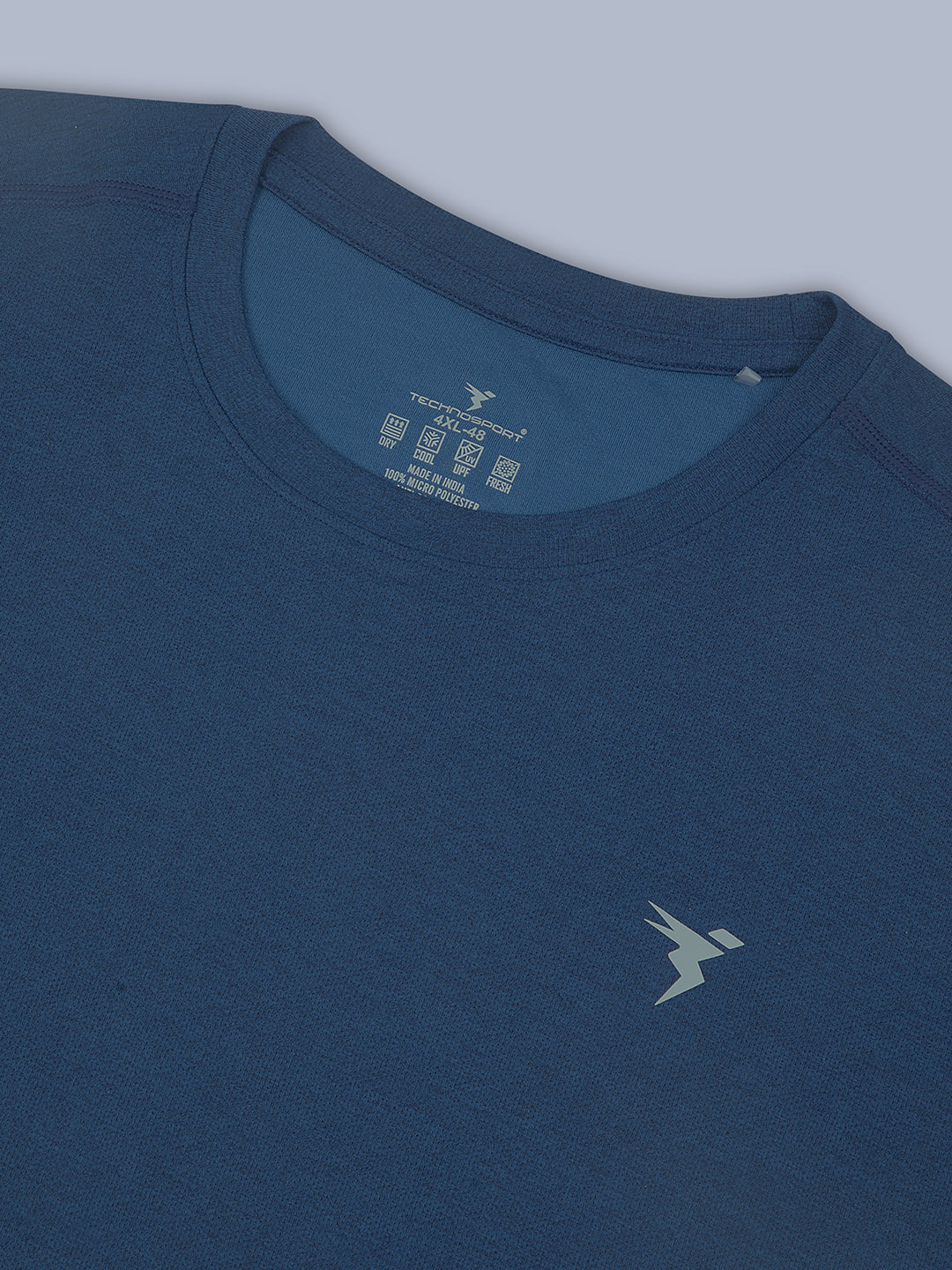 Technosport Plus Size Crew Neck TShirt (Double Cool) - OR40B - NAVY