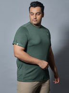 Technosport Plus Size Crew Neck TShirt (Double Cool) - OR40B - TREKKING GREEN