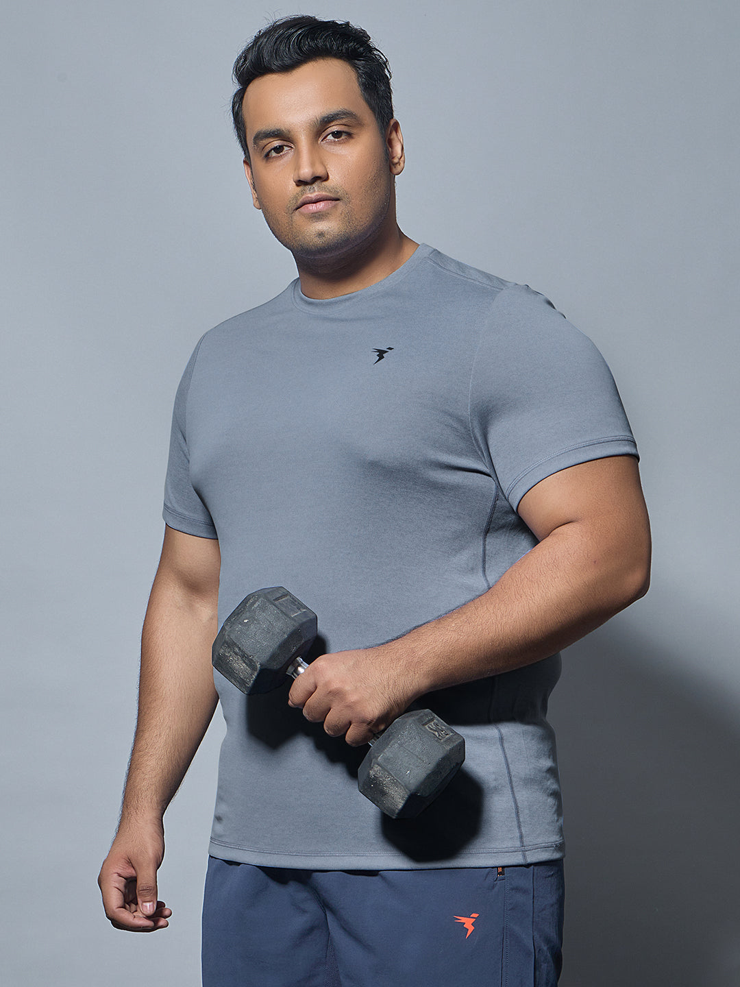 Technosport Plus Size Crew Neck TShirt (Double Cool) - OR40B - TROPOSPHERE